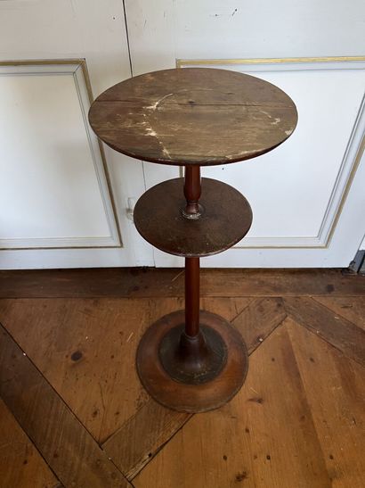 Small pedestal table in mahogany and mahogany...
