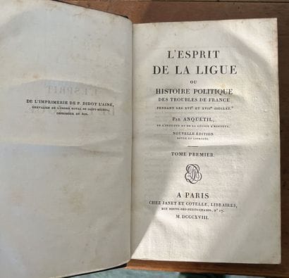 HISTORY OF FRANCE

Anquetil, L'esprit de...