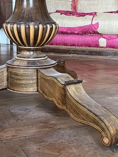Large Louis Philippe period rosewood and...