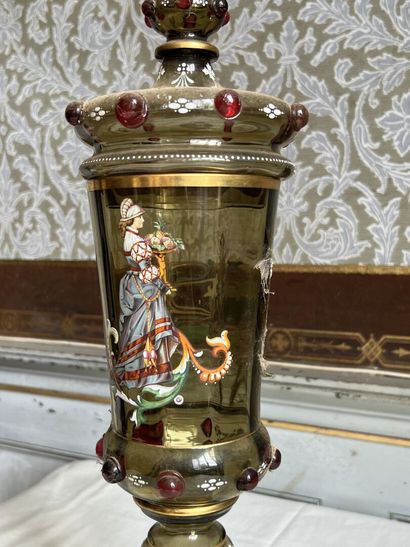 POKAL couvert en verre émaillé, Allemagne,...