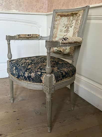 Molded and carved wood armchair from the...