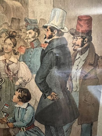 French school around 1840

The departure...