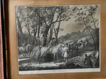 Mannette F de gravures, lithographies et...