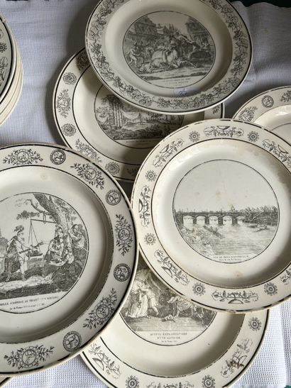 CREIL, Empire period

Twenty fine earthenware...
