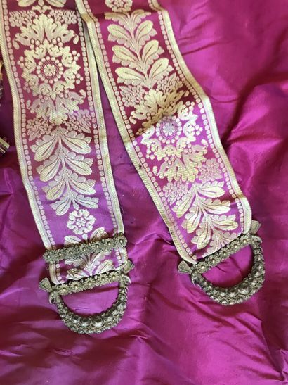 Pair of bell cords, Restoration period, gilt...