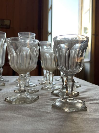 Partie de service en cristal comprenant :

Dix...