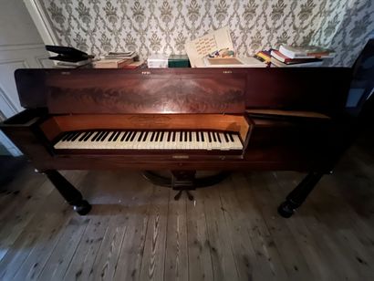 Mahogany forte piano and mahogany veneer...