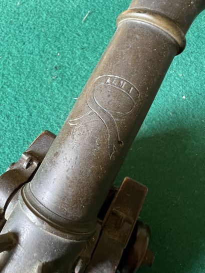 Model of the Alma marine gun. Rifled barrel,...