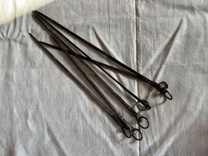 Lot de six hâtelets, poinçon Premier Coq