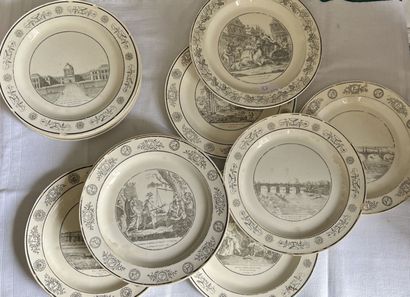 CREIL, Empire period

Twenty fine earthenware...