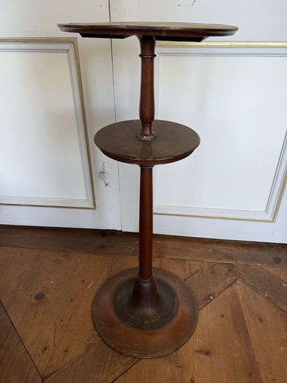 Small pedestal table in mahogany and mahogany...