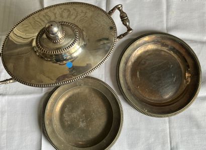 Partie de service en métal plaqué vers 1840...