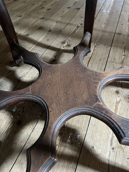 Middle table in natural wood Louis XV style,...
