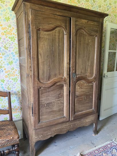 Petite armoire en bois naturel, début XIXème

H....
