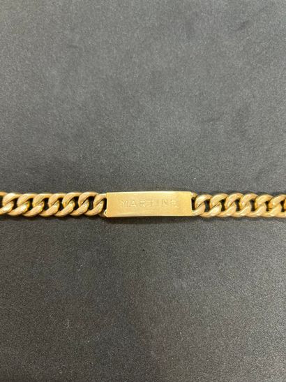 Gourmet bracelet in 18K yellow gold 750‰...
