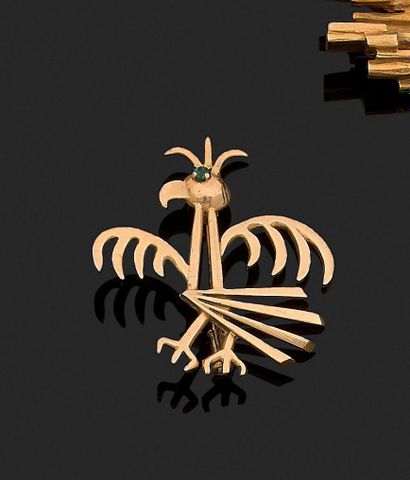 Brooch in the shape of stylized bird 