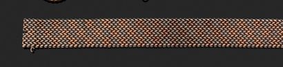 Silver and vermeil 800‰ braided cuff bracelet...