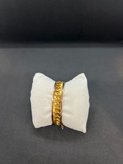 Bracelet jonc openwork of a mesh forçat gold...