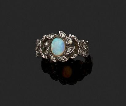 18K rose gold 750‰ and silver sup. to 800‰...