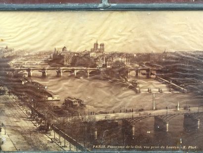 Set of six lead and glass paste frames, 20th...
