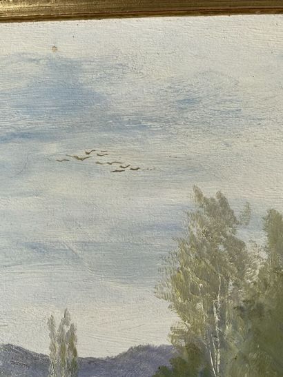 Michel LAMOTTE (XXth)

Landscape with a pond...
