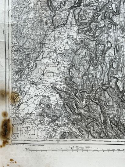Set of four topographic maps from the beginning...