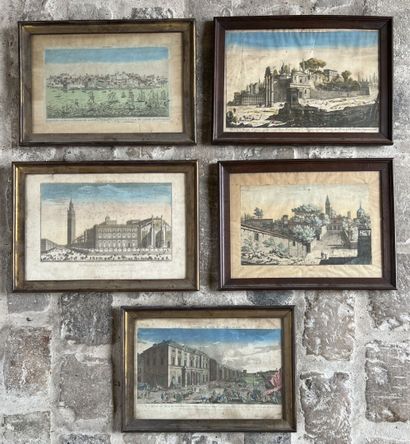 Suite of five optical views, 18th century

Representing...