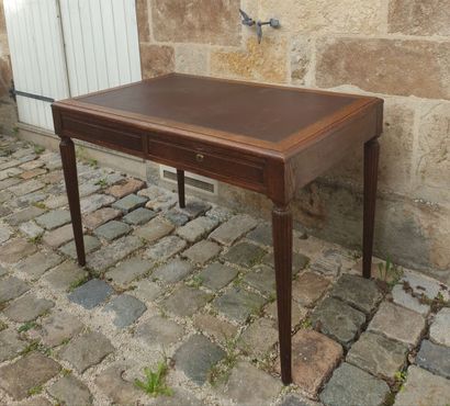 Mahogany and mahogany veneer rectangular...