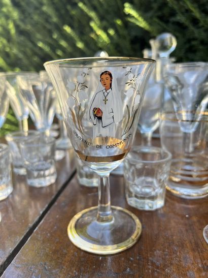 Set of glasses and carafes