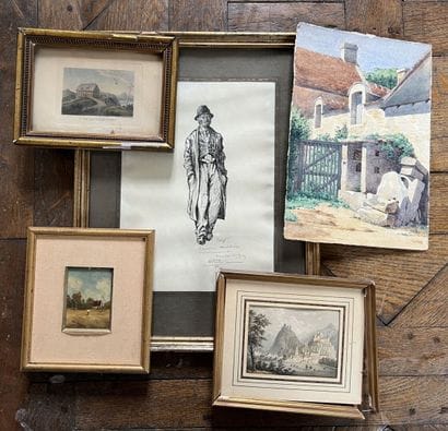 Lot of framed pieces
