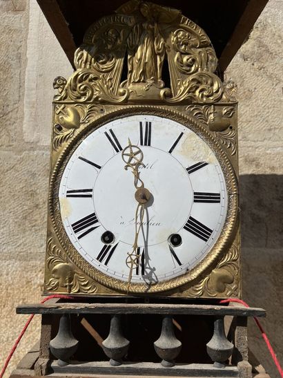 Comtoise in painted wood, 2nd half of the...