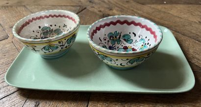 NEVERS, 20th century

Pair of enamelled earthenware...