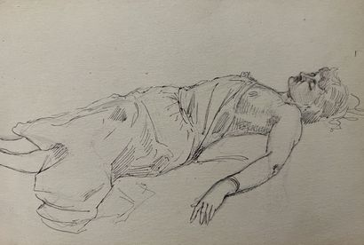 Lot of five sketchbooks, 19th century

Studies...