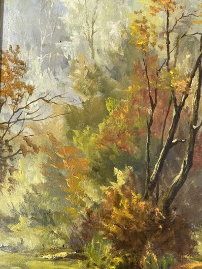 Michel LAMOTTE (XXth)

Landscape with a pond...