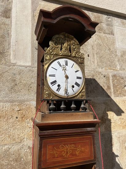 Comtoise in painted wood, 2nd half of the...
