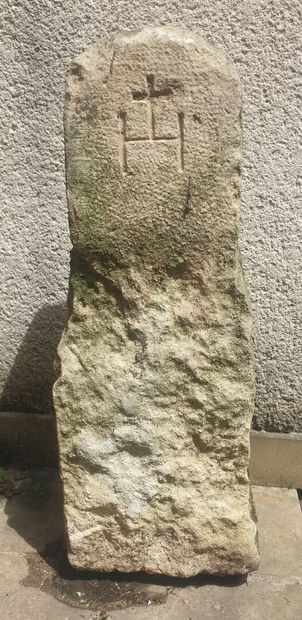 Two stone milestones from the 17th and 18th...