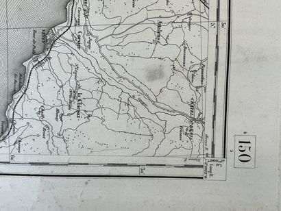 Set of four topographic maps from the beginning...