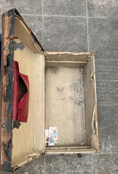 Canvas and leather trunk from the Napoleon...