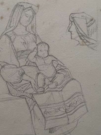 Lot of five sketchbooks, 19th century

Studies...