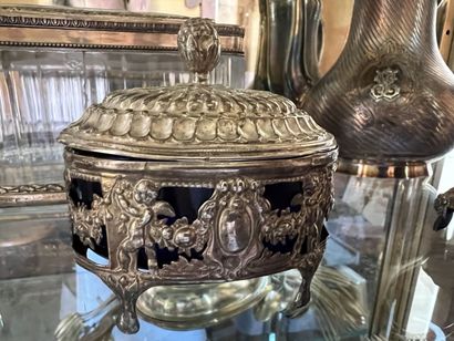 Pair of silver saltcellars poincon Vieillard...