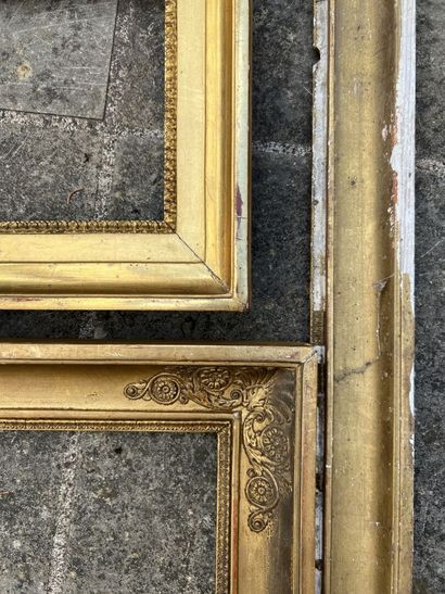 Set of four frames and a mirror