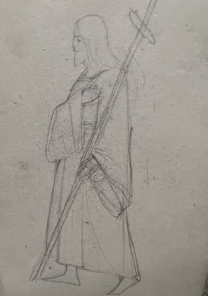Lot of five sketchbooks, 19th century

Studies...