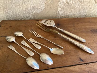 Lot in silver minerva mark including five...
