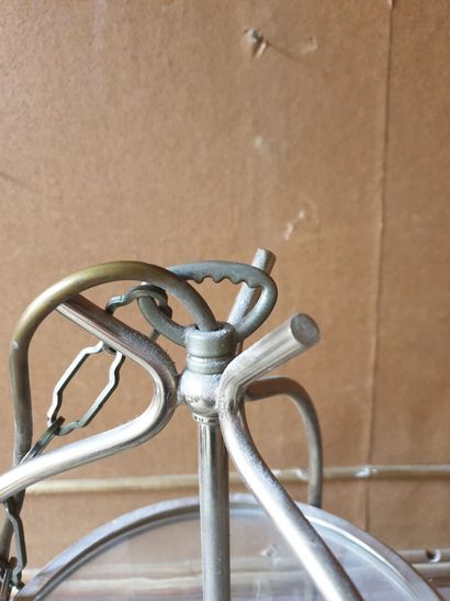 Pair of Louis XVI style silver plated lanterns...