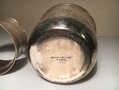 PUIFORCAT

Goblet and napkin ring in silver...