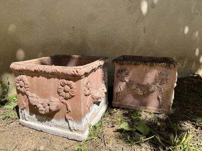 Pair of terracotta planters, Tuscany XXth...