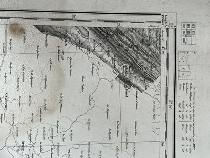 Set of four topographic maps from the beginning...