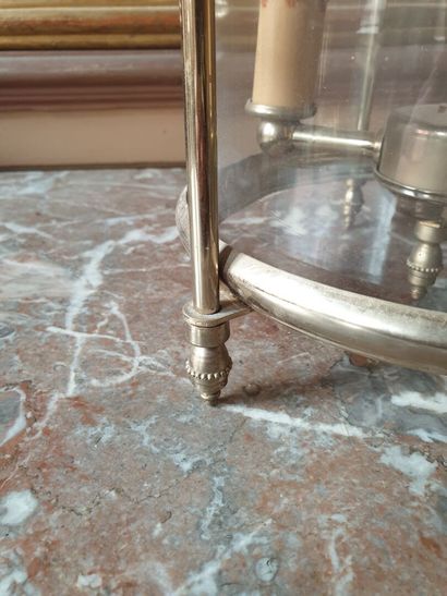 Pair of Louis XVI style silver plated lanterns...