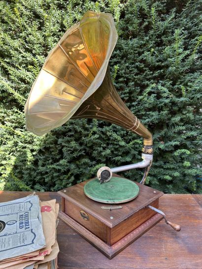 Gramophone and records.