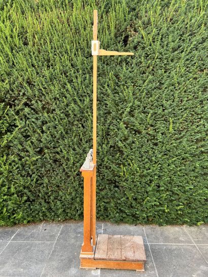Weighing person and toise. 

H. 29 cm